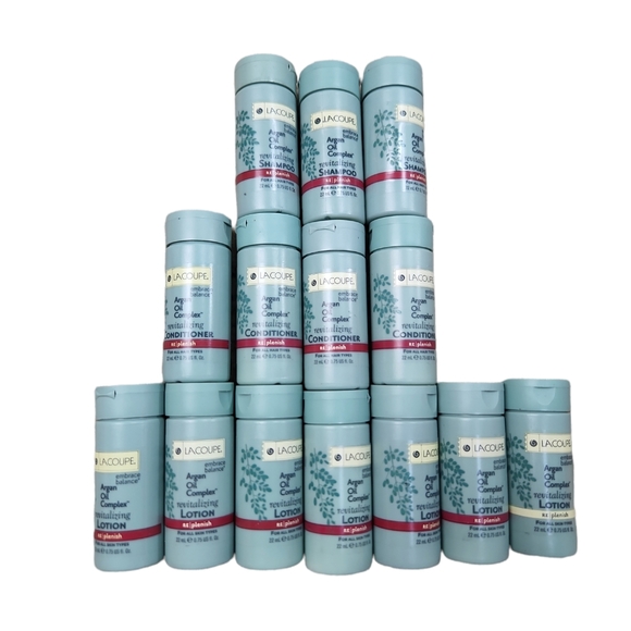Lot of 14 LA Coupe Argan Oil Complex Revitalizing Shampoo, Conditioner & Lotion - Picture 1 of 5